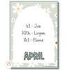 Birthday Display | Daisy Gingham Neutrals Classroom Decor - Miss Jacobs Little Learners