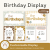 Birthday Display - Daisy Gingham Neutrals Decor - Miss Jacobs Little Learners