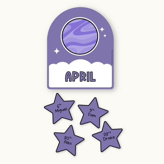 Birthday Display - Dreamy Space Theme Classroom Decor - Miss Jacobs Little Learners