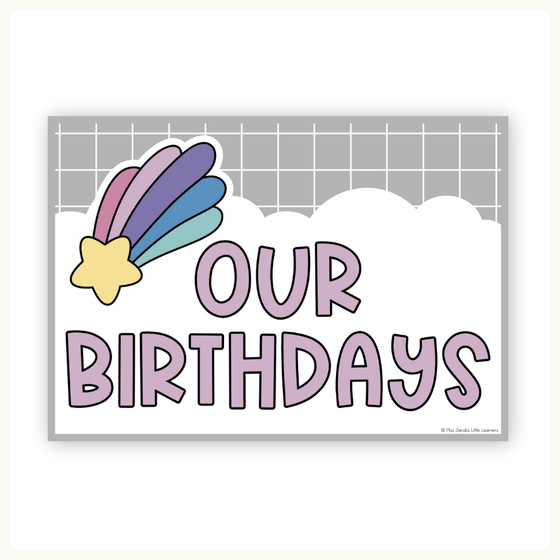 Birthday Display - Dreamy Space Theme Classroom Decor - Miss Jacobs Little Learners
