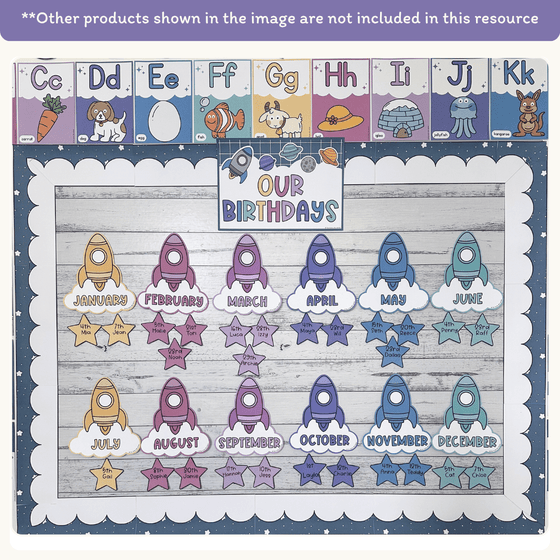 Birthday Display - Dreamy Space Theme Classroom Decor - Miss Jacobs Little Learners