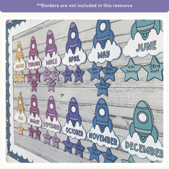 Birthday Display - Dreamy Space Theme Classroom Decor - Miss Jacobs Little Learners