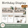 Birthday Display - Modern Jungle Classroom Decor - Miss Jacobs Little Learners