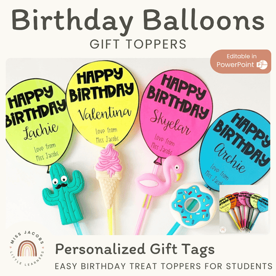 Birthday Gift Tags for Students