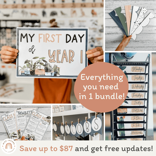 Boho Plants Classroom Decor Bundle