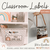 Boho Rainbow Classroom Labels Bundle | Editable Neutral Rainbow Theme - Miss Jacobs Little Learners