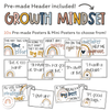 Boho Rainbow Themed Growth Mindset Posters | Neutral Rainbow Color Palette - Miss Jacobs Little Learners