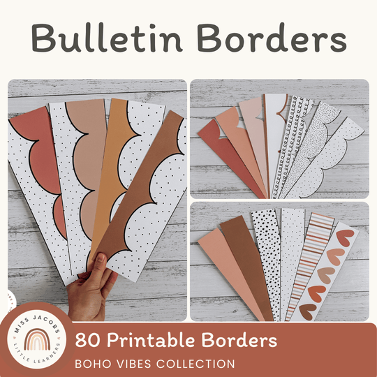 Boho Vibes Bulletin Board Borders