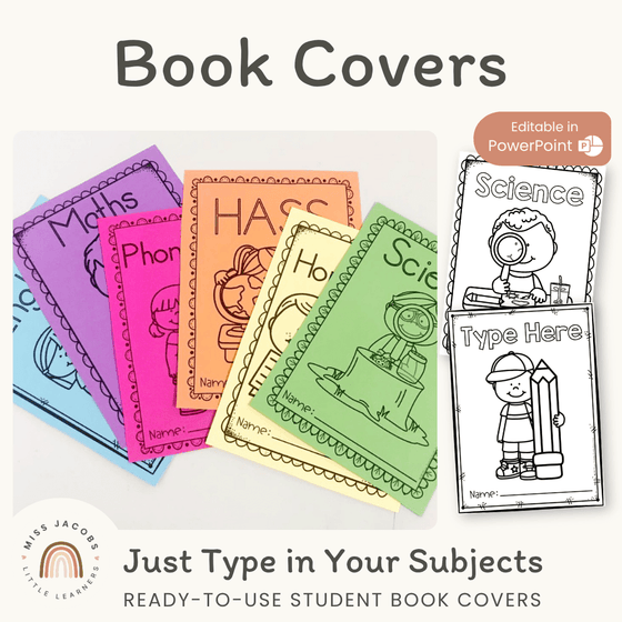 Book Covers | Editable - Miss Jacobs Little Learners