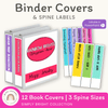 Brights Binder Covers and Spines | Simple Brights Classroom Decor | Editable - Miss Jacobs Little Learners