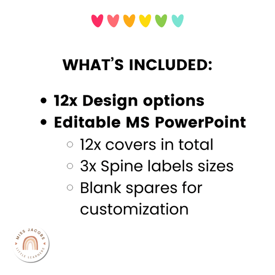 Brights Binder Covers and Spines | Simple Brights Classroom Decor | Editable - Miss Jacobs Little Learners