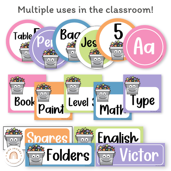 Bucket Filler Theme Classroom Essentials Decor Pack - Miss Jacobs Little Learners