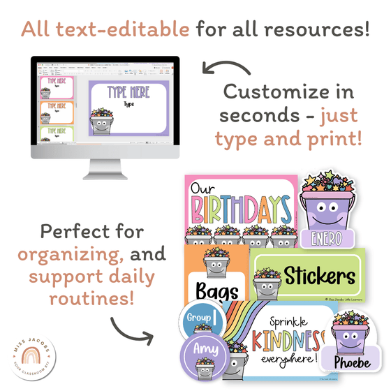 Bucket Filler Theme Classroom Essentials Decor Pack - Miss Jacobs Little Learners
