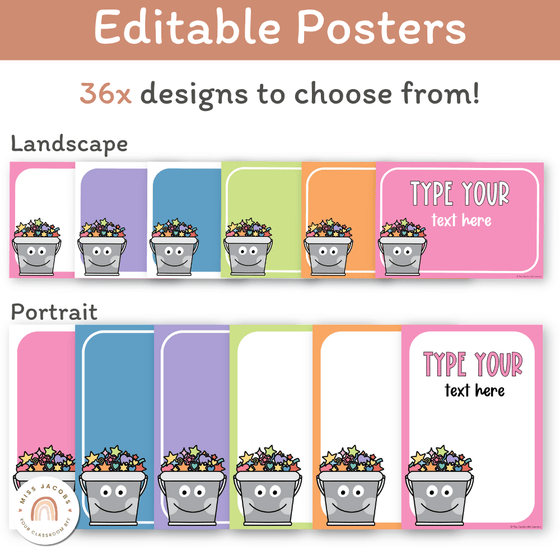 Bucket Filler Theme Classroom Essentials Decor Pack - Miss Jacobs Little Learners