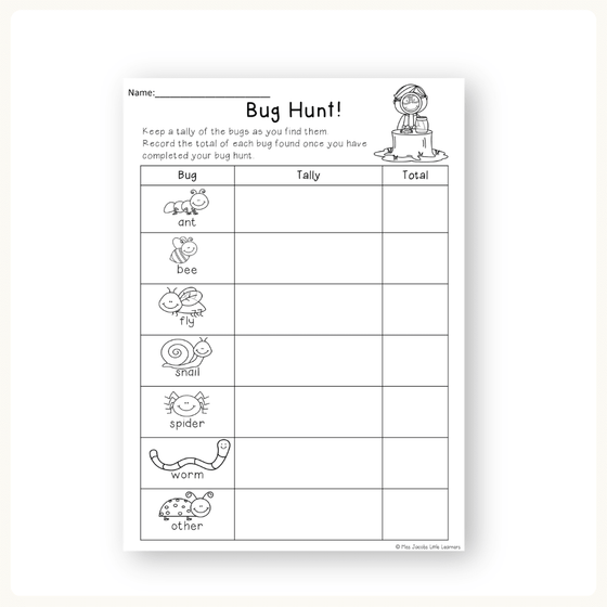 Bug Hunt Activities for Kids - Miss Jacobs Little Learners