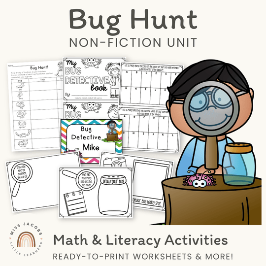 Bug Hunt Activities for Kids + Mini Bug Booklet