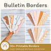 Bulletin Board Borders - Daisy Gingham Neutrals Decor - Miss Jacobs Little Learners
