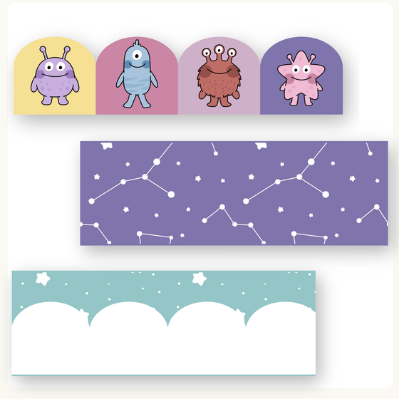 Bulletin Board Borders - Dreamy Space Classroom Decor - Miss Jacobs Little Learners