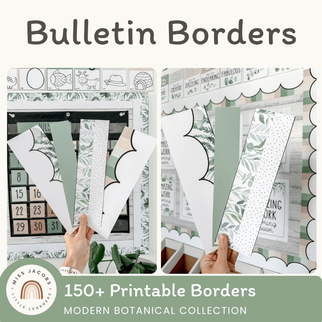 Artsy Bulletin Board Borders