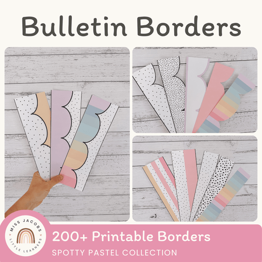 Bulletin Board Borders - Spotty Pastel Classroom Decor