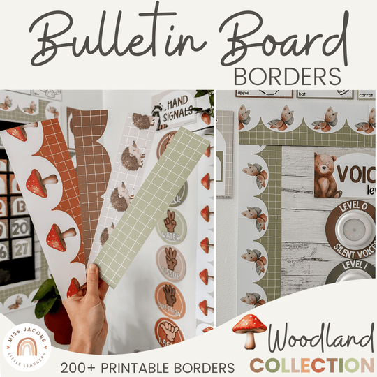 Bulletin Board Borders - Woodland Theme Classroom Decor