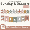 BULLETIN BOARD BUNTING | SIMPLE BOHO | EDITABLE - Miss Jacobs Little Learners