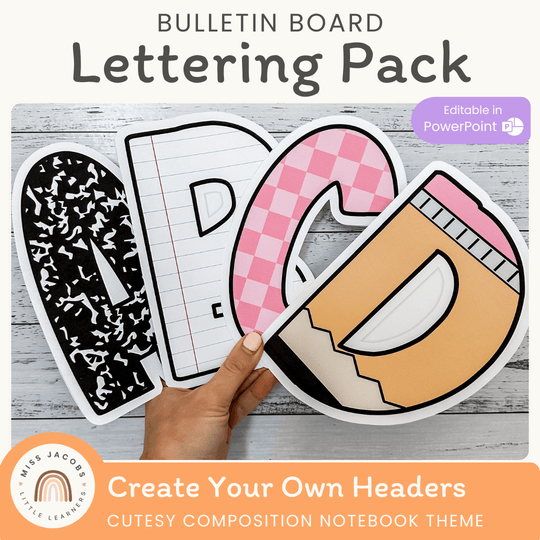 Bulletin Board Letters - Cutesy Classroom Decor
