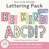 Bulletin Board Letters - Daisy Gingham Pastels Decor - Miss Jacobs Little Learners