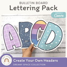  Bulletin Board Letters - Dreamy Space Theme Classroom Decor - Miss Jacobs Little Learners