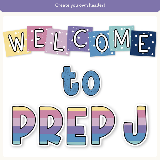 Bulletin Board Letters - Dreamy Space Theme Classroom Decor - Miss Jacobs Little Learners