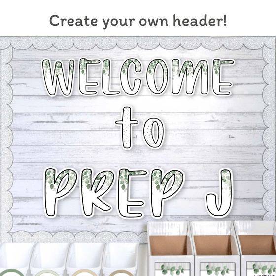 Bulletin Board Letters - Modern Botanical Classroom Decor - Miss Jacobs Little Learners