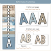 Bulletin Board Letters - Modern Ocean Classroom Decor - Miss Jacobs Little Learners