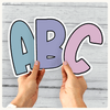 Bulletin Board Letters - Pastel Composition Notebook Classroom Decor - Miss Jacobs Little Learners