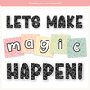 Bulletin Board Letters - Pastel Composition Notebook Classroom Decor - Miss Jacobs Little Learners