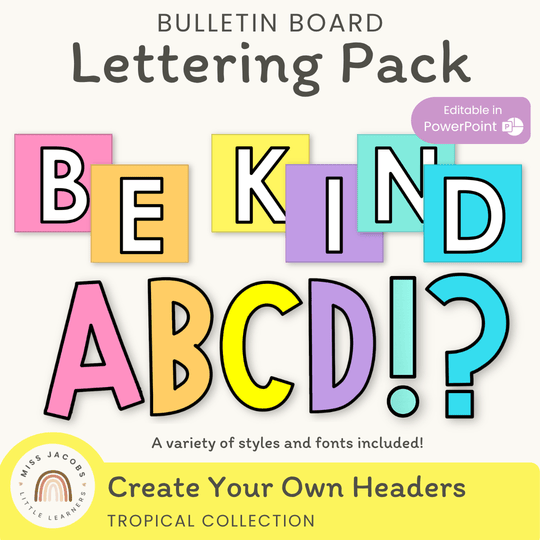 Bulletin Board Letting Pack - Bright Tropical Theme