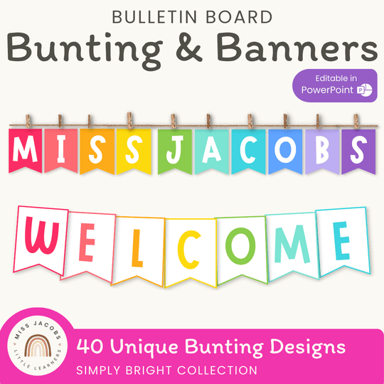 Bunting and Display Banners | BRIGHTS Classroom Decor