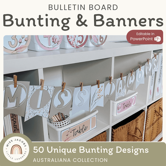 Bunting & Banners - Bulletin Board Letters - Australiana Decor