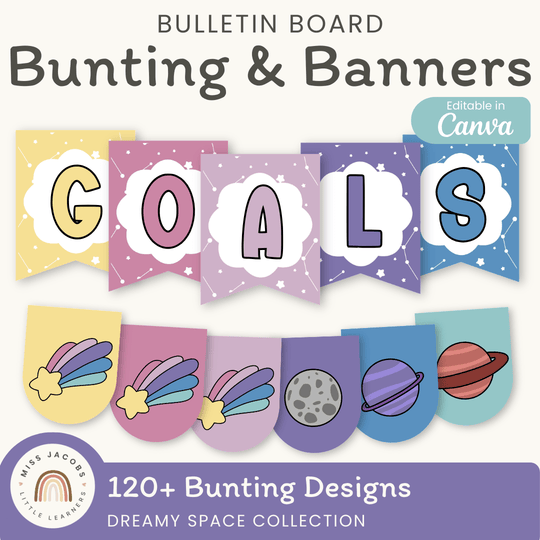 Bunting Banners - Bulletin Board Letters - Dreamy Space Decor
