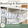 Bunting & Banners - Bulletin Board Letters - Modern Jungle Decor - Miss Jacobs Little Learners