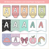 Bunting Banners - Bulletin Board Letters - Pastel Composition Notebook Classroom Decor - Miss Jacobs Little Learners