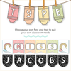 Bunting Banners - Bulletin Board Letters - Pastel Composition Notebook Classroom Decor - Miss Jacobs Little Learners