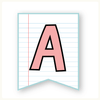 Bunting Banners - Bulletin Board Letters - Pastel Composition Notebook Classroom Decor - Miss Jacobs Little Learners