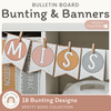Bunting & Banners - Bulletin Board Letters - Spotty Boho Decor - Miss Jacobs Little Learners