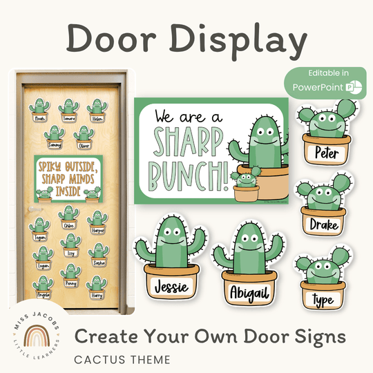 Cactus Door Display Classroom Decor