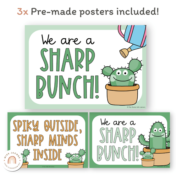 Cactus Door Display Classroom Decor - Miss Jacobs Little Learners