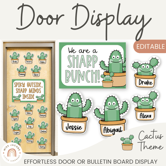 Cactus Door Display Classroom Decor