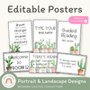Cactus Themed Editable Classroom Posters Set - Miss Jacobs Little Learners