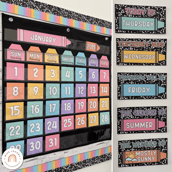 Calendar & Weather Display - Cutesy Classroom Decor - Miss Jacobs Little Learners