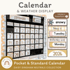 Calendar & Weather Display - Daisy Gingham Neutrals Decor - Miss Jacobs Little Learners
