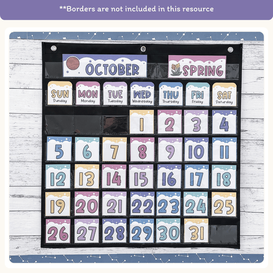 Calendar & Weather Display - Dreamy Space Classroom Decor - Miss Jacobs Little Learners